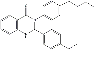 3-(4-butylphenyl)-2-(4-isopropylphenyl)-2,3-dihydro-4(1H)-quinazolinone Struktur