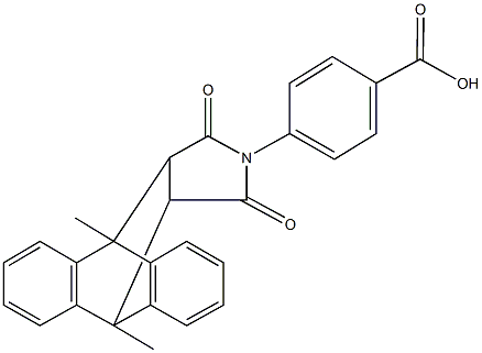 4-(1,8-dimethyl-16,18-dioxo-17-azapentacyclo[6.6.5.0~2,7~.0~9,14~.0~15,19~]nonadeca-2,4,6,9,11,13-hexaen-17-yl)benzoic acid Struktur