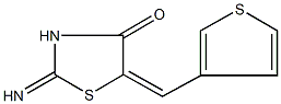 2-imino-5-(3-thienylmethylene)-1,3-thiazolidin-4-one Struktur