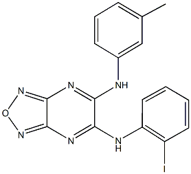 N~5~-(2-iodophenyl)-N~6~-(3-methylphenyl)[1,2,5]oxadiazolo[3,4-b]pyrazine-5,6-diamine Struktur