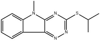 3-(isopropylsulfanyl)-5-methyl-5H-[1,2,4]triazino[5,6-b]indole Struktur