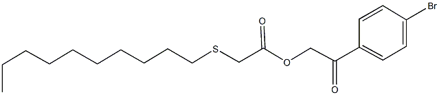 2-(4-bromophenyl)-2-oxoethyl (decylsulfanyl)acetate Struktur