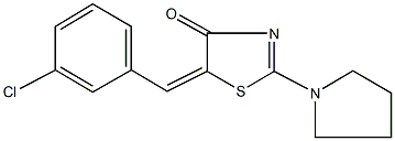 5-(3-chlorobenzylidene)-2-(1-pyrrolidinyl)-1,3-thiazol-4(5H)-one Struktur