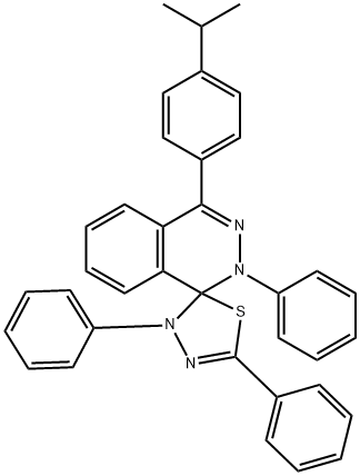 4-(4-isopropylphenyl)-2,3',5'-triphenyl-1,2,2',3'-tetrahydrospiro(phthalazine-1,2'-[1,3,4]-thiadiazole) Struktur