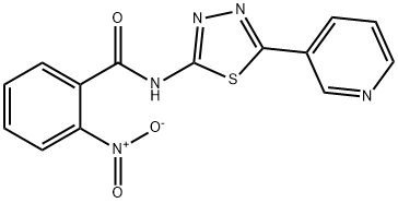 2-nitro-N-[5-(3-pyridinyl)-1,3,4-thiadiazol-2-yl]benzamide Struktur