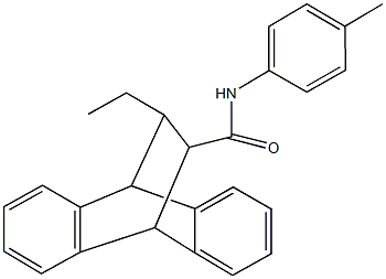 16-ethyl-N-(4-methylphenyl)tetracyclo[6.6.2.0~2,7~.0~9,14~]hexadeca-2,4,6,9,11,13-hexaene-15-carboxamide Struktur