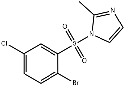 1-[(2-bromo-5-chlorophenyl)sulfonyl]-2-methyl-1H-imidazole Struktur