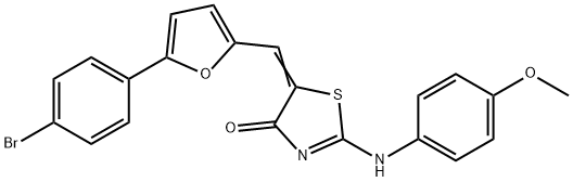 5-{[5-(4-bromophenyl)-2-furyl]methylene}-2-[(4-methoxyphenyl)imino]-1,3-thiazolidin-4-one Struktur