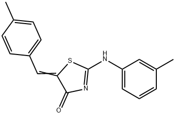 5-(4-methylbenzylidene)-2-[(3-methylphenyl)imino]-1,3-thiazolidin-4-one Struktur