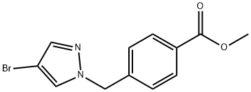 methyl 4-[(4-bromo-1H-pyrazol-1-yl)methyl]benzoate Struktur