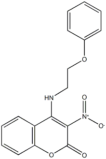 3-nitro-4-[(2-phenoxyethyl)amino]-2H-chromen-2-one Struktur