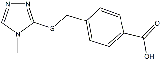 4-{[(4-methyl-4H-1,2,4-triazol-3-yl)sulfanyl]methyl}benzoic acid Struktur