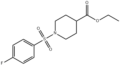 ethyl 1-[(4-fluorophenyl)sulfonyl]-4-piperidinecarboxylate Struktur