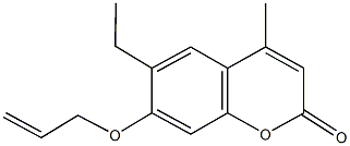 7-(allyloxy)-6-ethyl-4-methyl-2H-chromen-2-one Struktur