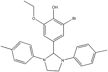 4-[1,3-bis(4-methylphenyl)-2-imidazolidinyl]-2-bromo-6-ethoxyphenol Structure