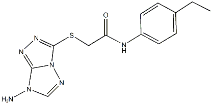 2-[(7-amino-7H-[1,2,4]triazolo[4,3-b][1,2,4]triazol-3-yl)sulfanyl]-N-(4-ethylphenyl)acetamide Struktur