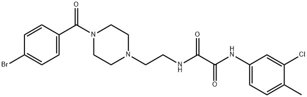 N~1~-{2-[4-(4-bromobenzoyl)-1-piperazinyl]ethyl}-N~2~-(3-chloro-4-methylphenyl)ethanediamide Struktur