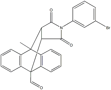 17-(3-bromophenyl)-8-methyl-16,18-dioxo-17-azapentacyclo[6.6.5.0~2,7~.0~9,14~.0~15,19~]nonadeca-2,4,6,9,11,13-hexaene-1-carbaldehyde Structure