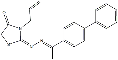 3-allyl-1,3-thiazolidine-2,4-dione 2-[(1-[1,1'-biphenyl]-4-ylethylidene)hydrazone] Struktur