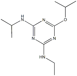 N~2~-ethyl-6-isopropoxy-N~4~-isopropyl-1,3,5-triazine-2,4-diamine Struktur