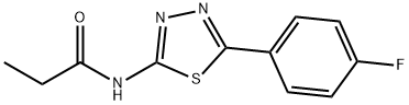 N-[5-(4-fluorophenyl)-1,3,4-thiadiazol-2-yl]propanamide Struktur