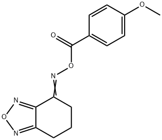 6,7-dihydro-2,1,3-benzoxadiazol-4(5H)-one O-(4-methoxybenzoyl)oxime Struktur