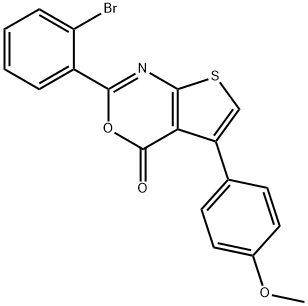 2-(2-bromophenyl)-5-(4-methoxyphenyl)-4H-thieno[2,3-d][1,3]oxazin-4-one Struktur