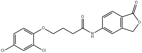 4-(2,4-dichlorophenoxy)-N-(1-oxo-1,3-dihydro-2-benzofuran-5-yl)butanamide Struktur