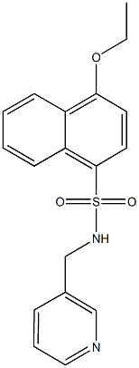 4-(ethyloxy)-N-(pyridin-3-ylmethyl)naphthalene-1-sulfonamide Struktur