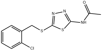 N-{5-[(2-chlorobenzyl)sulfanyl]-1,3,4-thiadiazol-2-yl}acetamide Struktur