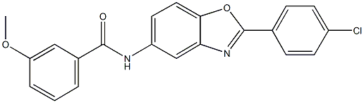 N-[2-(4-chlorophenyl)-1,3-benzoxazol-5-yl]-3-methoxybenzamide Struktur