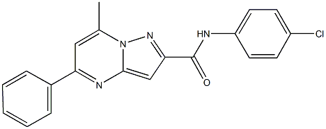 N-(4-chlorophenyl)-7-methyl-5-phenylpyrazolo[1,5-a]pyrimidine-2-carboxamide Struktur