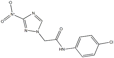 N-(4-chlorophenyl)-2-{3-nitro-1H-1,2,4-triazol-1-yl}acetamide Struktur