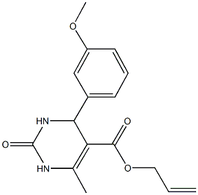 allyl 4-(3-methoxyphenyl)-6-methyl-2-oxo-1,2,3,4-tetrahydro-5-pyrimidinecarboxylate Struktur