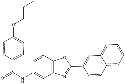 N-[2-(2-naphthyl)-1,3-benzoxazol-5-yl]-4-propoxybenzamide Struktur