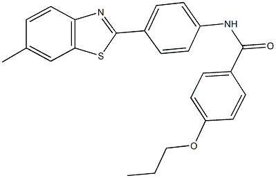 N-[4-(6-methyl-1,3-benzothiazol-2-yl)phenyl]-4-propoxybenzamide Struktur