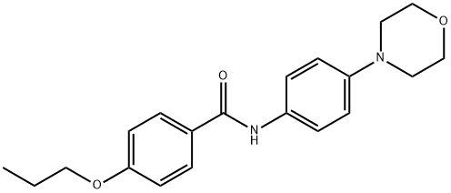 N-[4-(4-morpholinyl)phenyl]-4-propoxybenzamide Struktur