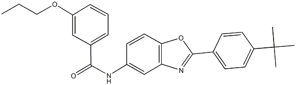 N-[2-(4-tert-butylphenyl)-1,3-benzoxazol-5-yl]-3-propoxybenzamide Struktur