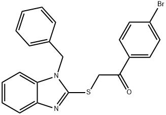 2-[(1-benzyl-1H-benzimidazol-2-yl)sulfanyl]-1-(4-bromophenyl)ethanone Struktur