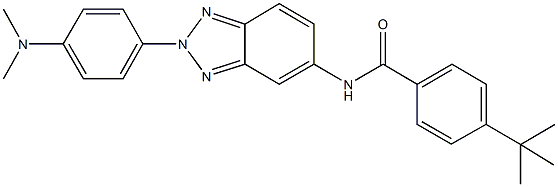 4-tert-butyl-N-{2-[4-(dimethylamino)phenyl]-2H-1,2,3-benzotriazol-5-yl}benzamide Struktur