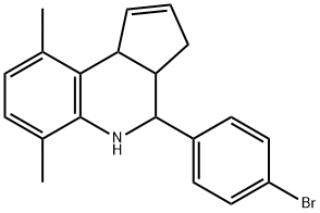 4-(4-bromophenyl)-6,9-dimethyl-3a,4,5,9b-tetrahydro-3H-cyclopenta[c]quinoline Struktur