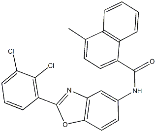 N-[2-(2,3-dichlorophenyl)-1,3-benzoxazol-5-yl]-4-methyl-1-naphthamide Struktur