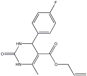 allyl 4-(4-fluorophenyl)-6-methyl-2-oxo-1,2,3,4-tetrahydro-5-pyrimidinecarboxylate Struktur