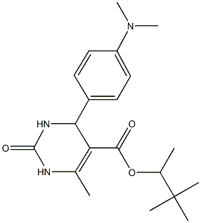 1,2,2-trimethylpropyl 4-[4-(dimethylamino)phenyl]-6-methyl-2-oxo-1,2,3,4-tetrahydro-5-pyrimidinecarboxylate Struktur