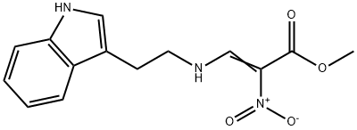 methyl 2-nitro-3-{[2-(1H-indol-3-yl)ethyl]amino}acrylate Struktur