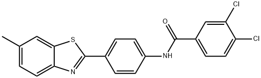 3,4-dichloro-N-[4-(6-methyl-1,3-benzothiazol-2-yl)phenyl]benzamide Struktur