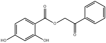 2-oxo-2-phenylethyl 2,4-dihydroxybenzoate Struktur