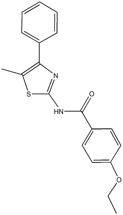 4-ethoxy-N-(5-methyl-4-phenyl-1,3-thiazol-2-yl)benzamide Struktur