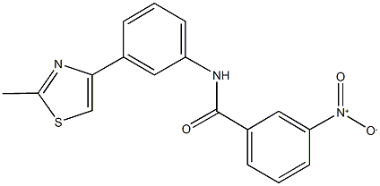 3-nitro-N-[3-(2-methyl-1,3-thiazol-4-yl)phenyl]benzamide Struktur