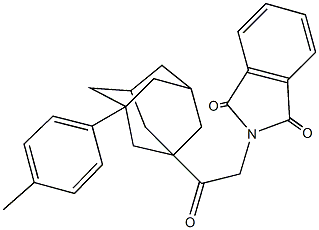 2-{2-[3-(4-methylphenyl)-1-adamantyl]-2-oxoethyl}-1H-isoindole-1,3(2H)-dione Struktur